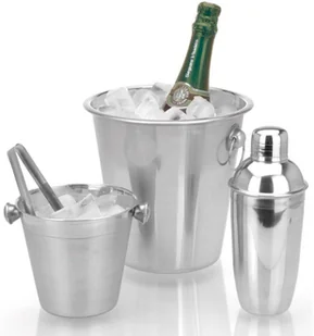 Excellent Houseware Zestaw barmański srebrny, 20x21 cm - Shakery barmańskie - miniaturka - grafika 2