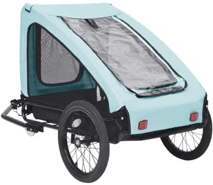 VidaXL Lumarko Przyczepka rowerowa dla zwierzaka, niebiesko-czarna 92595 VidaXL - Sprzęt podróżny i transportery dla psów - miniaturka - grafika 3