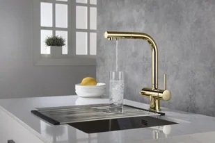 Blue Water Bateria trójdrożna Apala Złoto Apala_Złoto - Baterie kuchenne - miniaturka - grafika 4