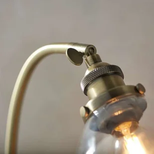 Endon Stojąca LAMPKA industrialna HANSEN 77859  stołowa LAMPA biurkowa kopuła skandynawska antyczny mosiądz przezroczysta Endon - Lampy sufitowe - miniaturka - grafika 3