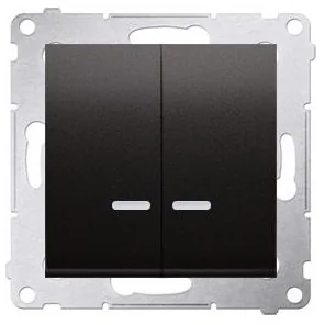 Simon KONTAKT - Łącznik świecznikowy z podświetleniem antracyt do wersji IP44 DW - Wyłączniki światła i elektryczne - miniaturka - grafika 2