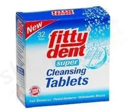 Oskar Altwirth Dentalneuheten Fitty Dent Tabletki do czyszczenia aparatów ruchomych i protez 32 szt. - Higiena protez i aparatów ortodontycznych - miniaturka - grafika 2