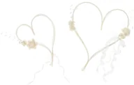 Wesele i ślub - Party Deco Rattanowe serca z bukiecikami kremowe na przyssawkach na samochód - 2 szt. SRK5 - miniaturka - grafika 1