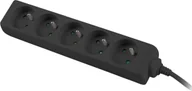 Listwy zasilające - PremiumCord Listwa zasilająca 5 gniazd 3m czarny ppa5-03bk ppa5-03bk - miniaturka - grafika 1