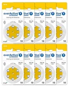 Baterie i akcesoria - EverActive 10/PR70 60 X Ultra Sonic Typ hoergerat baterie (10 na karty) Żółty - miniaturka - grafika 1