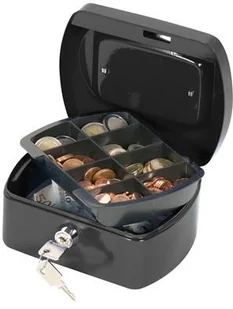 Q-CONNECT Kasetka na pieniądze , mała, 155x75x120mm, czarna KF02601 - Sejfy i kasy pancerne - miniaturka - grafika 2