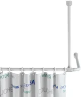 Zasłony prysznicowe - Wenko Uchwyt do zawieszenia drążka od zasłony prysznicowej biały, 57 cm - miniaturka - grafika 1