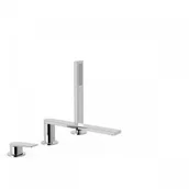 Baterie wannowe i prysznicowe - Tres 21116103 Bateria wannowa trzyotworowa z słuchawka antical CHROM - miniaturka - grafika 1