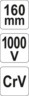 YATO SZCZYPCE UNIWERSALNE 160MM VDE / YT-21151 / YT-21151 - Pozostałe narzędzia ogrodowe - miniaturka - grafika 5