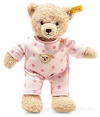 Maskotki i pluszaki - Steiff Teddy and Me pluszowy miś dziewczynka z piżamą - 25 cm - miś pluszowy z różową piżamą - przytulanka dla niemowląt - miękka i nadająca się do prania - beżowy/różowy (241659) - miniaturka - grafika 1