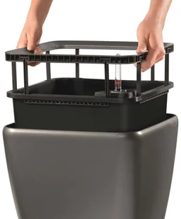 Lechuza Donica Quadro 35 LS ALL-IN-ONE, taupe, wysoki połysk, 16165 - Donice - miniaturka - grafika 2