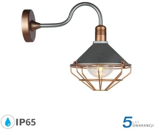 v-tac Kinkiet Ścienny Miedź MAT Siatka LOFT IP65 V-TAC VT-720 - Lampy ścienne - miniaturka - grafika 2