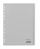 Przekładki do segregatorów - Durable hunke i jarzmem Register, PP, a  z, szary, DIN A4, volldeckend domową, 215/230 X 297 MM, 24 arkuszy 650810 - miniaturka - grafika 1