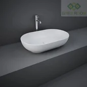 Umywalki - RAK Ceramics Ceramics FEELING UMYWALKA SLIM NABLATOWA OWALNA 55X35 CM BIAŁY MAT (500) FEECT5500500A - miniaturka - grafika 1