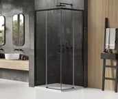 Kabiny prysznicowe - New Trendy Prime Black 100x90 D-0316A/D-0315A - miniaturka - grafika 1