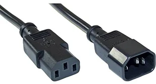 InLine Kabel zasilający Kabel zasilający 3 pin IEC C13 do C14 męski na żeński czarny 0.3 m 16603A - Kable - miniaturka - grafika 2