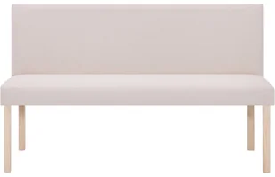 vidaXL Ławka, 139,5 cm, kremowa, poliester vidaXL - Ławki do przedpokoju - miniaturka - grafika 4