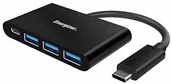 Ładowarki do telefonów - Energizer HC304AC hub USB z kablem USB, 4 porty, 12 cm, Plug & Play, czarny 3492548227303 - miniaturka - grafika 1