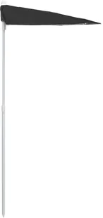 vidaXL Półokrągły parasol ogrodowy na słupku, 180x90 cm, czarny 315565 - Parasole ogrodowe - miniaturka - grafika 5