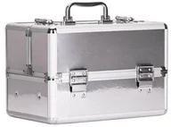 Kosmetyczki, organizery i kuferki - Molly Lac Kuferek kosmetyczny M na lakiery srebrny srebrne okucia - miniaturka - grafika 1