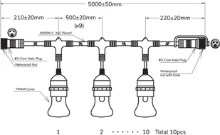 Ledom Girlanda ogrodowa WIFI TUYA 5m 471178 - Żarówki LED - miniaturka - grafika 5