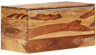 Skrzynia, 80 x 40 x 40 cm, lite drewno sheesham - Inne meble do salonu - miniaturka - grafika 7