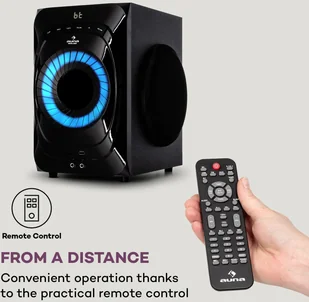 Auna Areal 825 5.1 system głośników 200 W RMS BT USB SD AUX pilot zdalnego sterowania H7931+ T1026 - Głośniki i kolumny - miniaturka - grafika 5