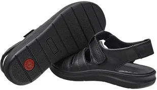 Imac Włoskie Półbuty 701100 2290/011 Black Czarne na rzepy męskie 21028 - Półbuty męskie - miniaturka - grafika 3