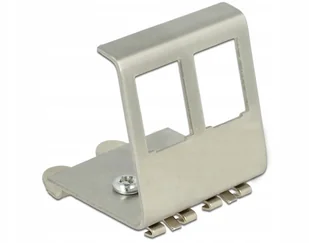Delock Modular Insert DIN-Rail Mounting Bracket 2 ports, 86255 86255 - Adaptery i przejściówki - miniaturka - grafika 2