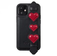Etui i futerały do telefonów - Kingxbar Sweet Series żelowe etui ozdobione oryginalnymi Kryształami Swarovskiego z podstawką iPhone 12 Pro / iPhone 12 czarny - miniaturka - grafika 1
