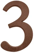 Akcesoria do bram - Stahl Cyfra 3  190 mm aluminium złoty brąz - miniaturka - grafika 1