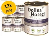 Mokra karma dla psów - Dolina Noteci Premium bogata w dorsza z brokułami 12x800g - miniaturka - grafika 1