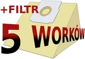 Worki do odkurzaczy - Zelmer WORKI PAPIEROWE 321+FILTR - miniaturka - grafika 1