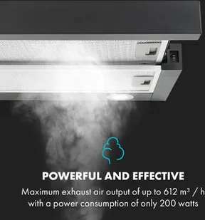 Klarstein CGCH5-Viola-BK - Okapy kuchenne - miniaturka - grafika 4