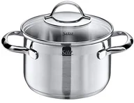 Garnki - Silit Pokrywa garnek szkła o wysokiej 16 cm ok. 1,9L krawędź do wylewania polerowana ze stali nierdzewnej do kuchenek indukcyjnych można myć w zmywarce 2102234210 - miniaturka - grafika 1