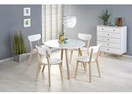 Stoły - Halmar Stół rozkładany RUBEN Buk + biały 102x102-142 cm V-PL-RUBEN-ST - miniaturka - grafika 1