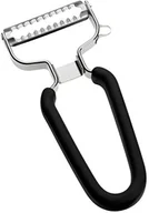 Pozostałe akcesoria kuchenne - Lurch Super obieraczka do oszczędzania obieraczka do owoców i warzyw z uchwytem Soft-Touch, stal nierdzewna, czarna, 13 x 6 x 1 cm 10098 - miniaturka - grafika 1