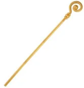 Dodatki do strojów karnawałowych - Smiffys Laska "Święty Mikołaj" złota 118 cm SF48151 - miniaturka - grafika 1