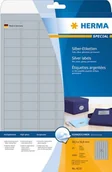 Folie do drukarek - Herma Etiketten A4 silber 30,5x16,9 mm Folie glnz. 2400 St. - 4110 - miniaturka - grafika 1