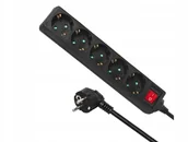 Przedłużacze i rozgałęźniki - HBF 5 Gniazd Z Wył Maclean MCE227G 3500W - miniaturka - grafika 1