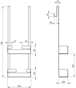 Deante Mokko Półka na kabinę typ C ADM N54K ADM N54K - Półki łazienkowe - miniaturka - grafika 6