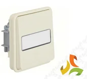 Wyłączniki światła i elektryczne - Hager BERKER W.1 Moduł wyłącznika 1-klawiszowy uniwersalny (schodowy) z podświetlanym p. opisowym IP55 biały 30863532 30863532/HAG - miniaturka - grafika 1