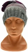 Czapki dla dzieci - Raster Producent Czapek Czapka dziecięca zimowa Figa Szary 26114 - miniaturka - grafika 1