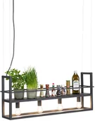Lampy sufitowe - QAZQA Przemysłowa lampa wisząca czarna ze stelażem 4-punktowa - Cage Rack - miniaturka - grafika 1