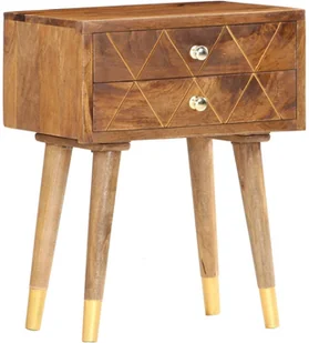 vidaXL Szafka nocna, 43x30x58 cm, lite drewno mango - Szafki nocne - miniaturka - grafika 16