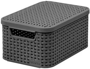 Curver Szary koszyk / pudełko z pokrywką "S" - Akcesoria łazienkowe - miniaturka - grafika 4