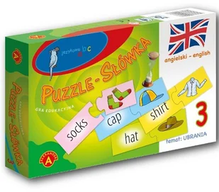 Alexander gra edukacyjna Puzzle-Słówka angielskie Ubrania - Puzzle - miniaturka - grafika 3