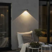 Lampy ogrodowe - Konstsmide Kinkiet zewnętrzny LED Gela, świecący w dół, szary - miniaturka - grafika 1