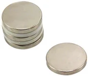 Magnesy - first4magnets Magnes Expert 20 mm średnicy x 3 mm grubości N42 magnes neodymowy - 4,6 kg ciągnięcie (4 sztuki) F406-4 - miniaturka - grafika 1