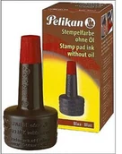 Tusz do pieczątek - PELIKAN Tusz do stempli Pelikan czerwony 28ml 351221 351221 - miniaturka - grafika 1